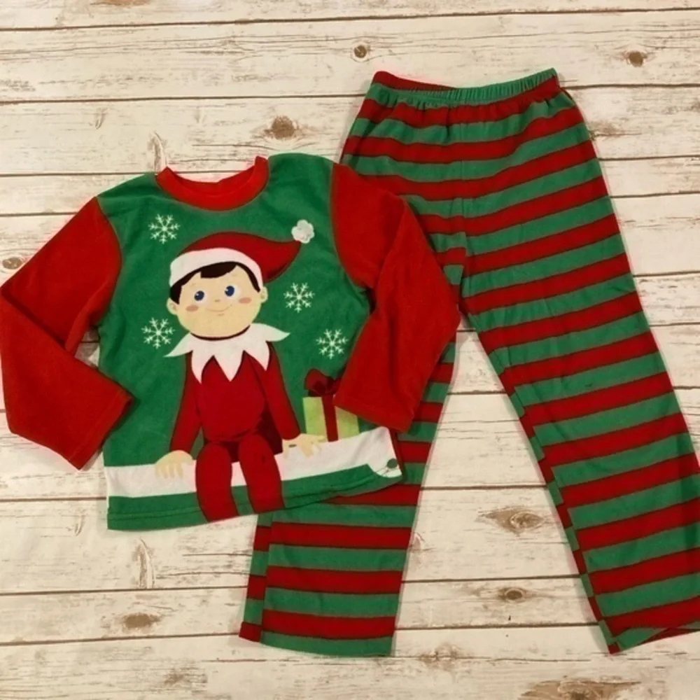 Kids Elf On A Shelf Christmas Pajamas Set Size 10